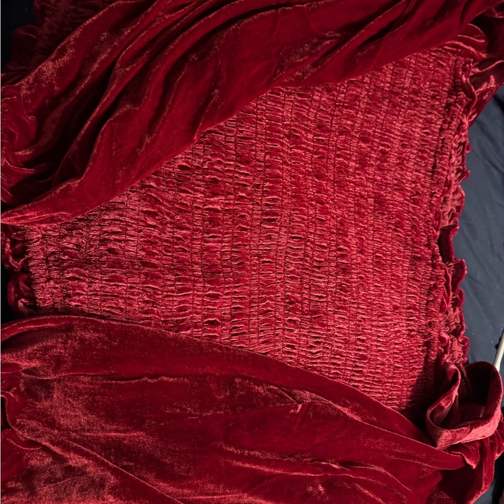 Elegant Red Velvet Fabric